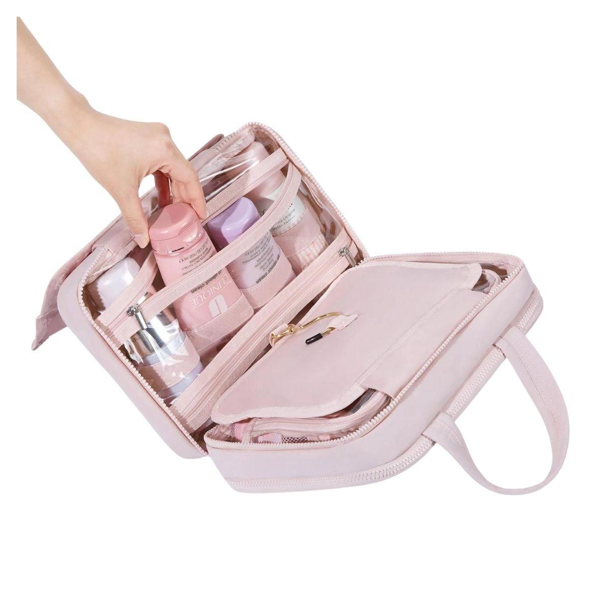 Bagsmart Neceser Multifuncional Spacesaver Puffy Grande - Rosado-3