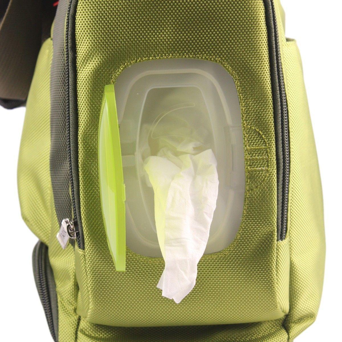 Mommore  Bolso Maternal Pañalera Gran capacidad - Verde-3