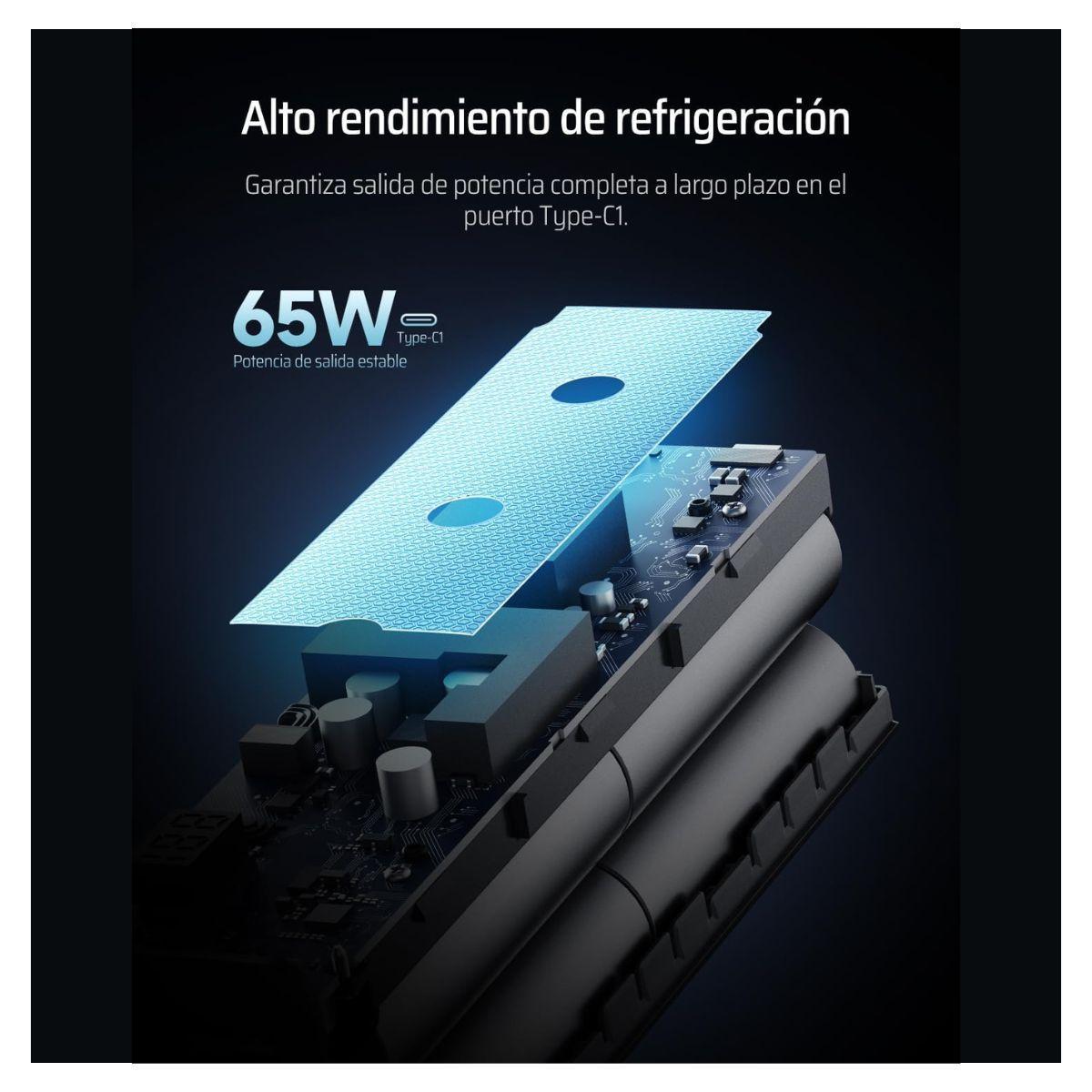 Cuktech Power Bank 15 85W 20000 mAh 3 puertos Plateado-6