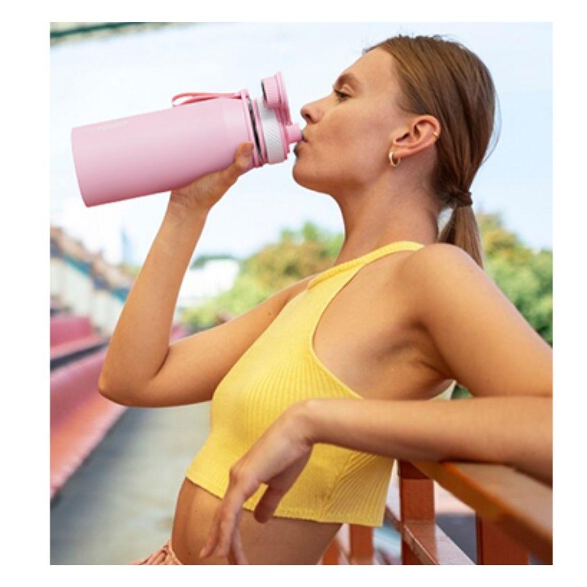 Tourit Botella de Agua Térmica Deportiva 32oz - Rosado-3