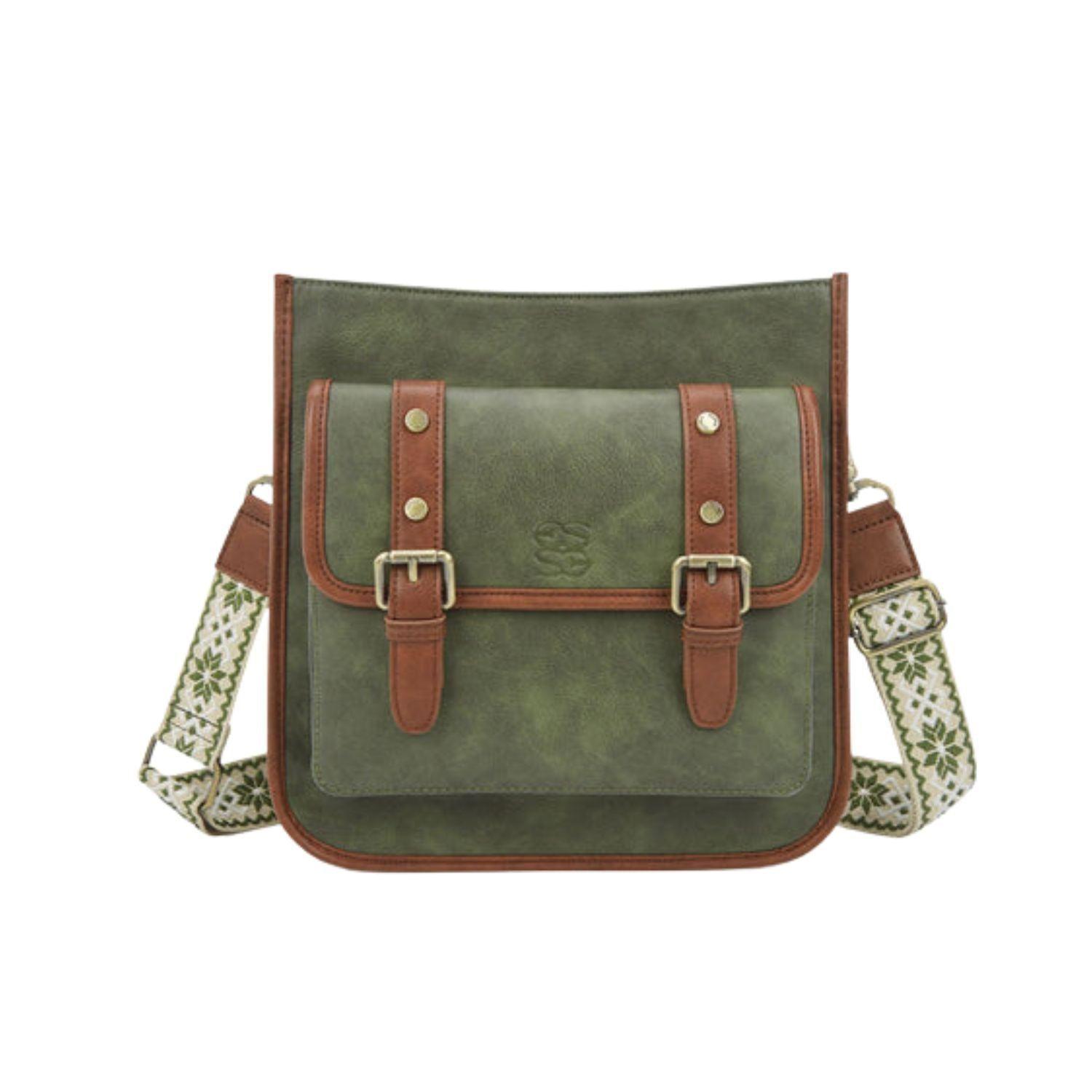 Ecousi Bolso Mensajero Sophie para tablet 11" - Verde Olivo-0