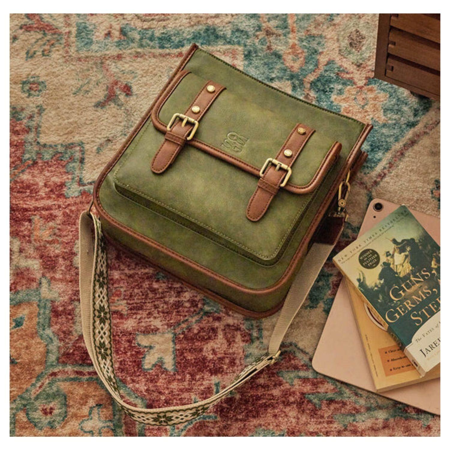 Ecousi Bolso Mensajero Sophie para tablet 11" - Verde Olivo-2