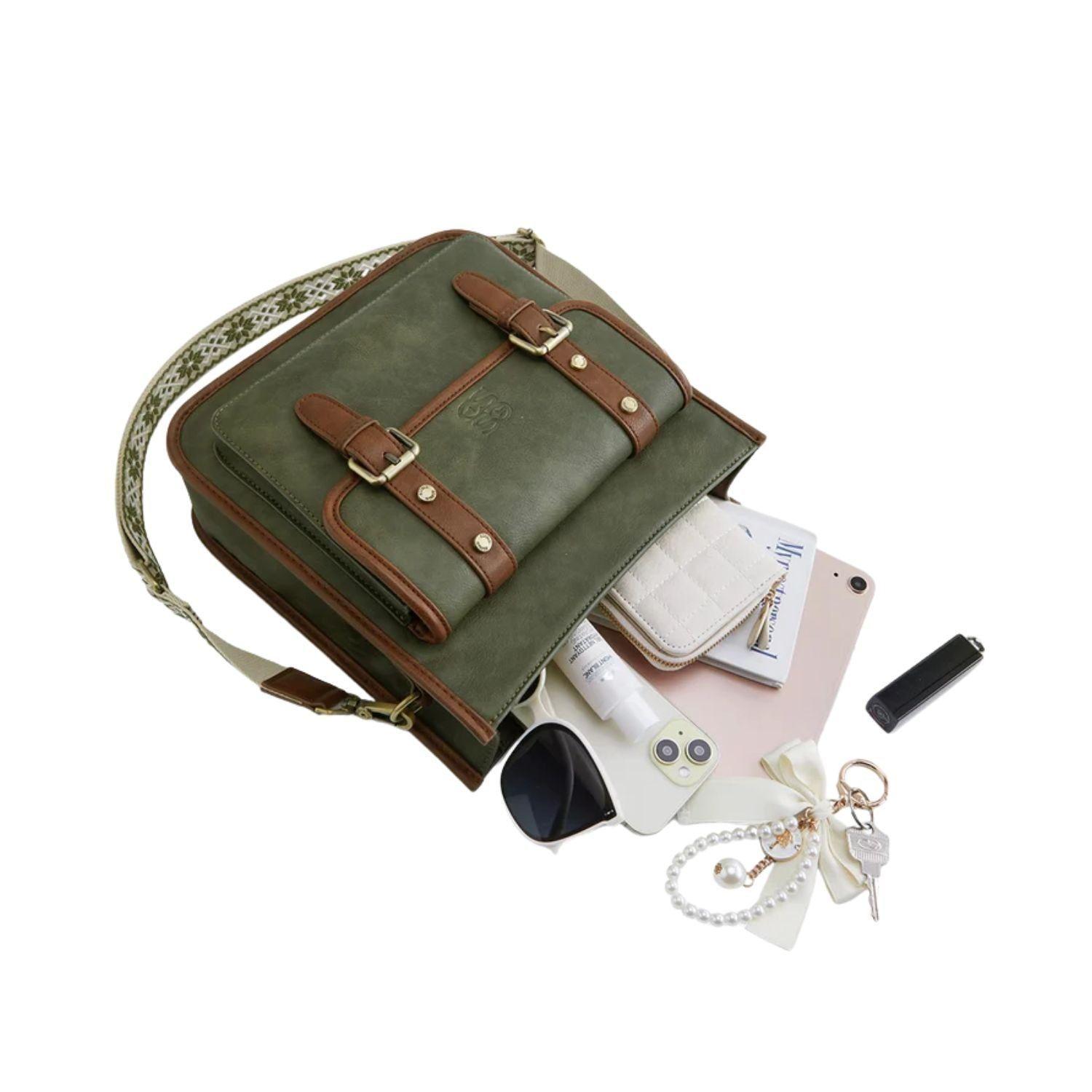 Ecousi Bolso Mensajero Sophie para tablet 11" - Verde Olivo-8