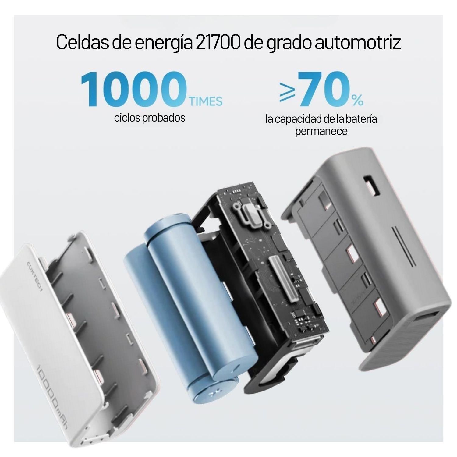 Cuktech Power Bank Cargador Portátil 30W 10000 mAh Gris-7