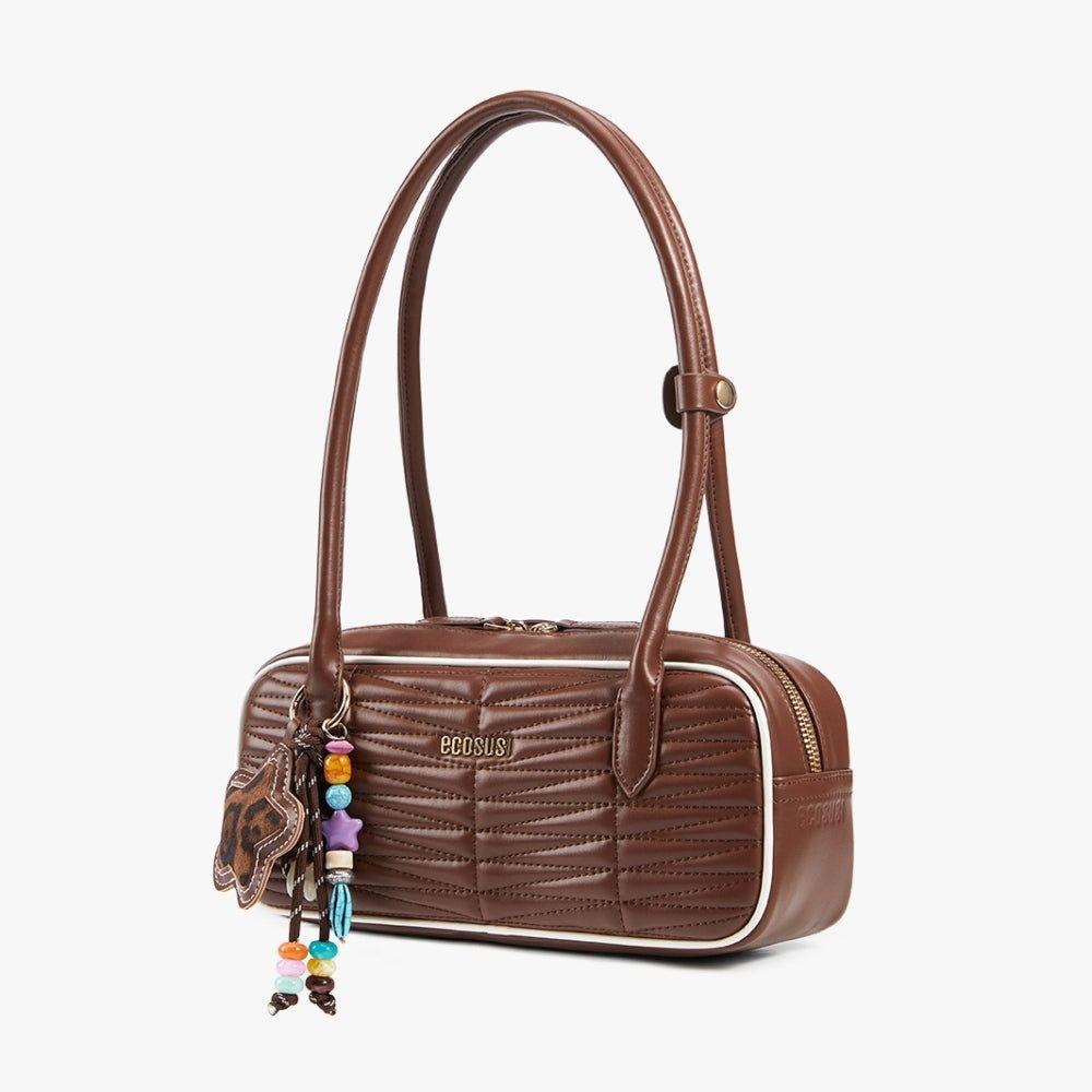 Ecosusi Cartera Baguette Elise Acolchada de 2.5L para 6,3" Marrón-0