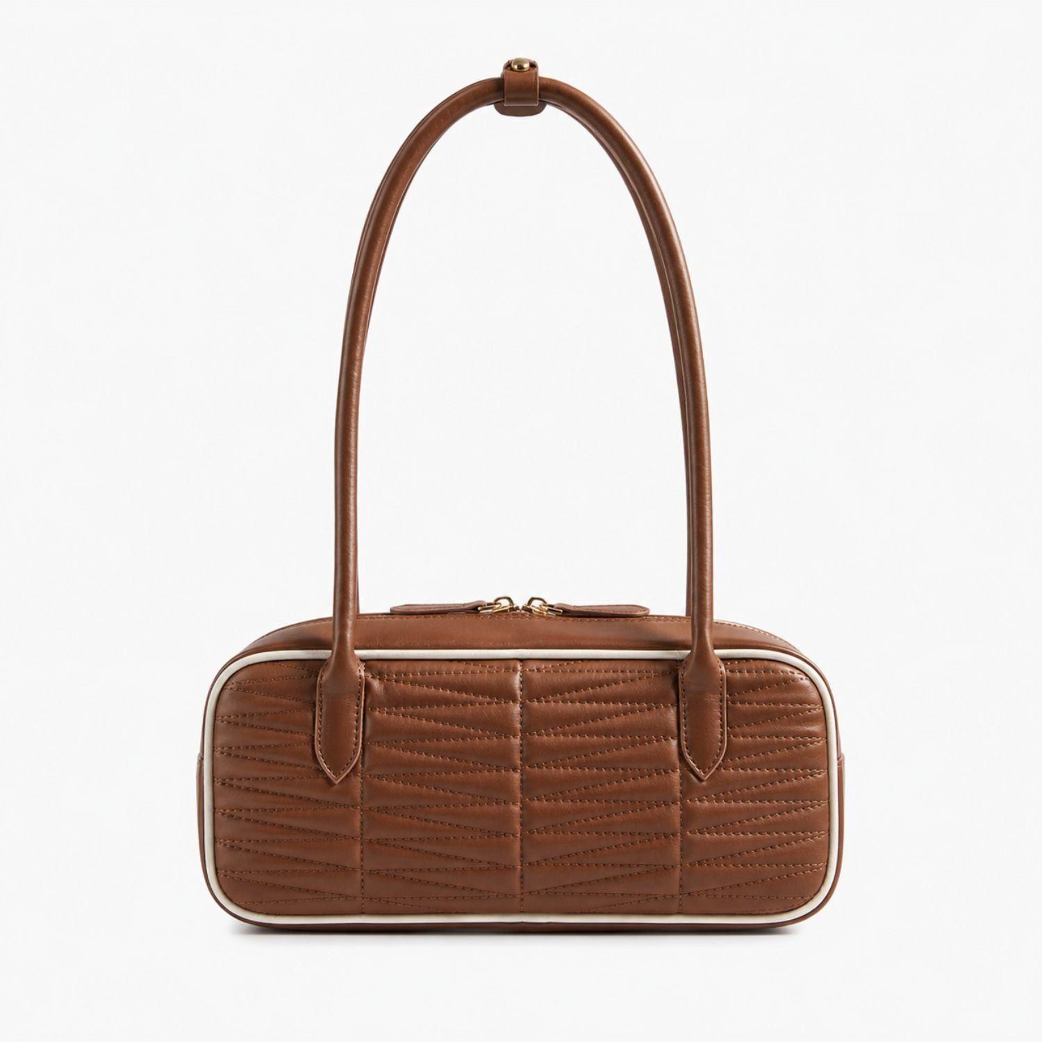 Ecosusi Cartera Baguette Elise Acolchada de 2.5L para 6,3" Marrón-4