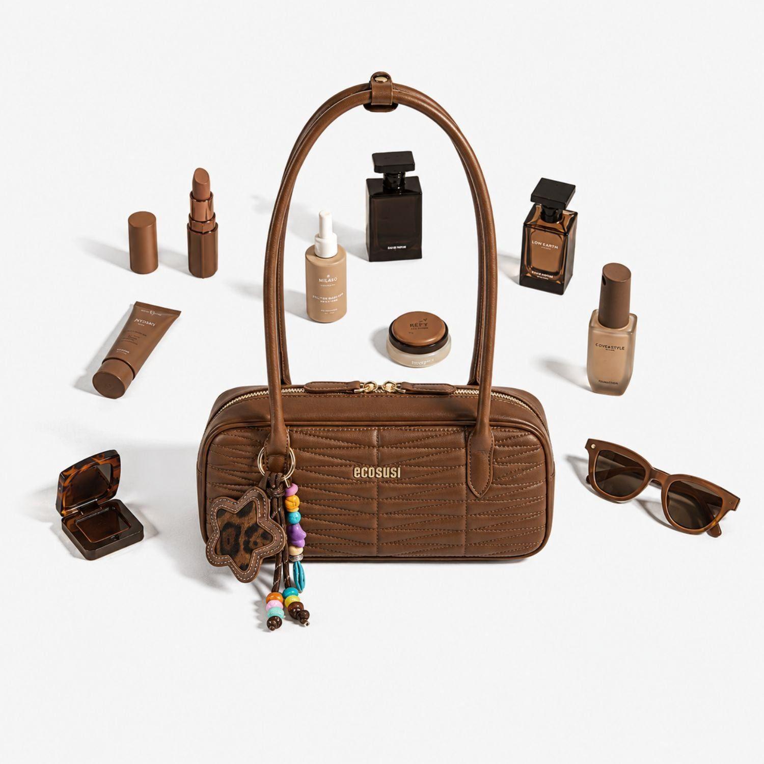 Ecosusi Cartera Baguette Elise Acolchada de 2.5L para 6,3" Marrón-6