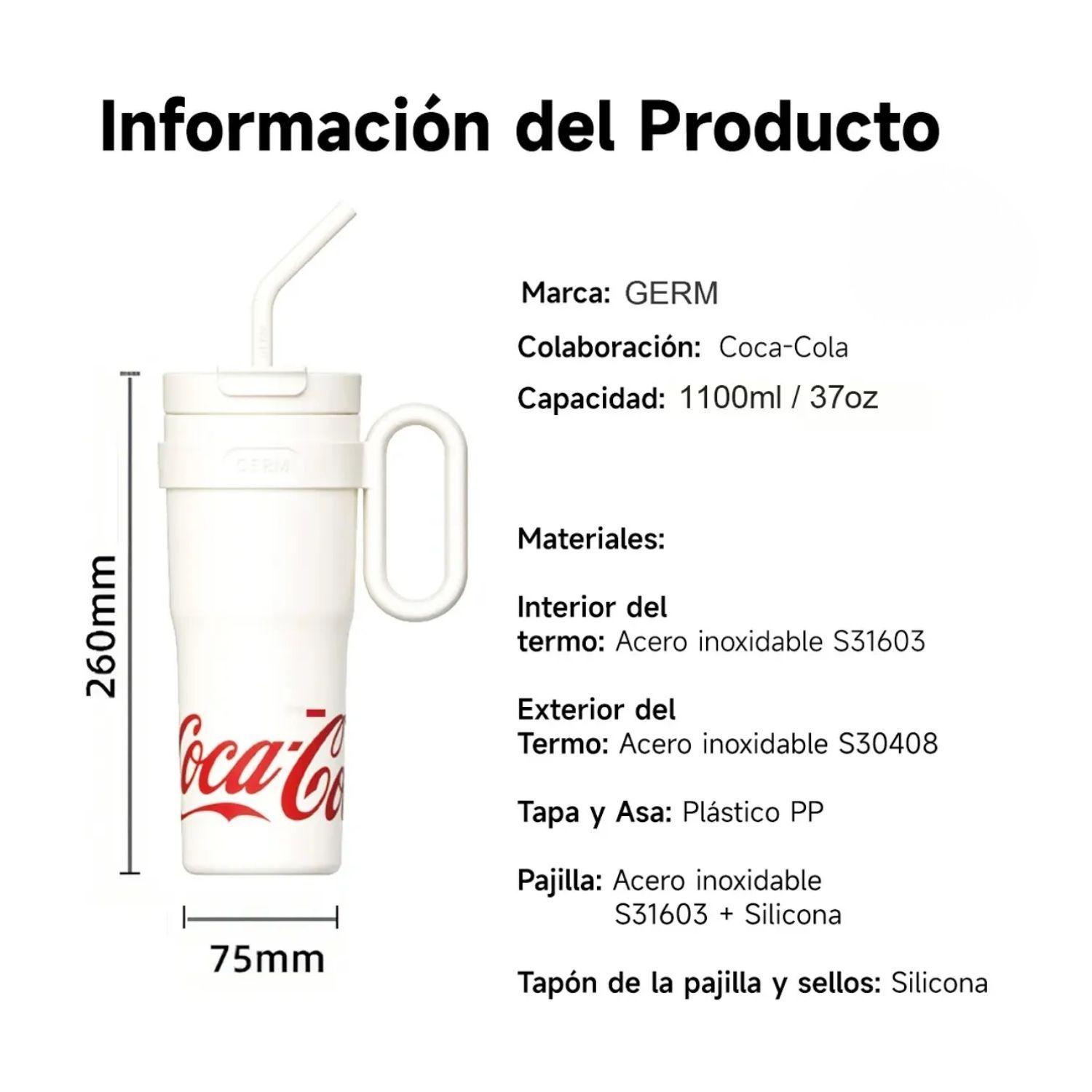 Vaso Térmico GERM x Coca-Cola 1100 ml Blanco-5