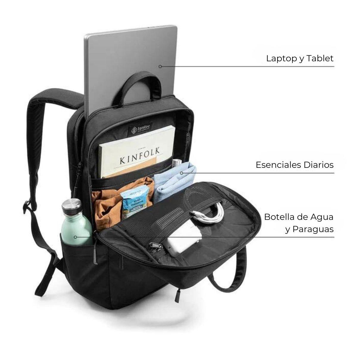 Tomtoc Mochila Navigator-T71 para Notebook 17.3" (30L) - Negro-4