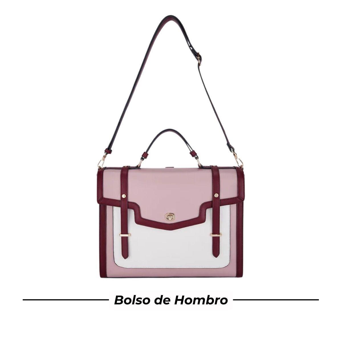 Ecosusi Maletín Vintage BELLADONNA para 14" - Rosa-1