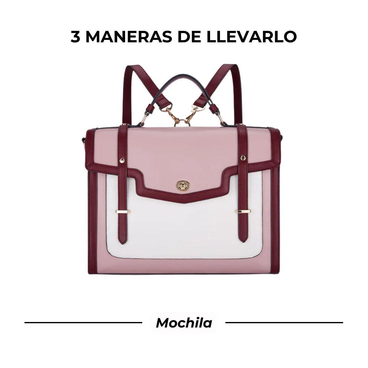Ecosusi Maletín Vintage BELLADONNA para 14" - Rosa-2
