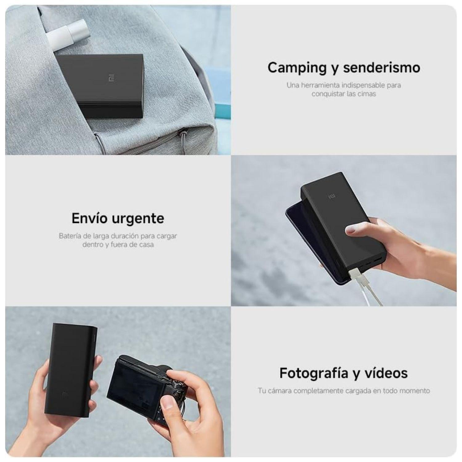Xiaomi Power Bank 18W 30000 mAh hasta 3 dispositivos Negro-3