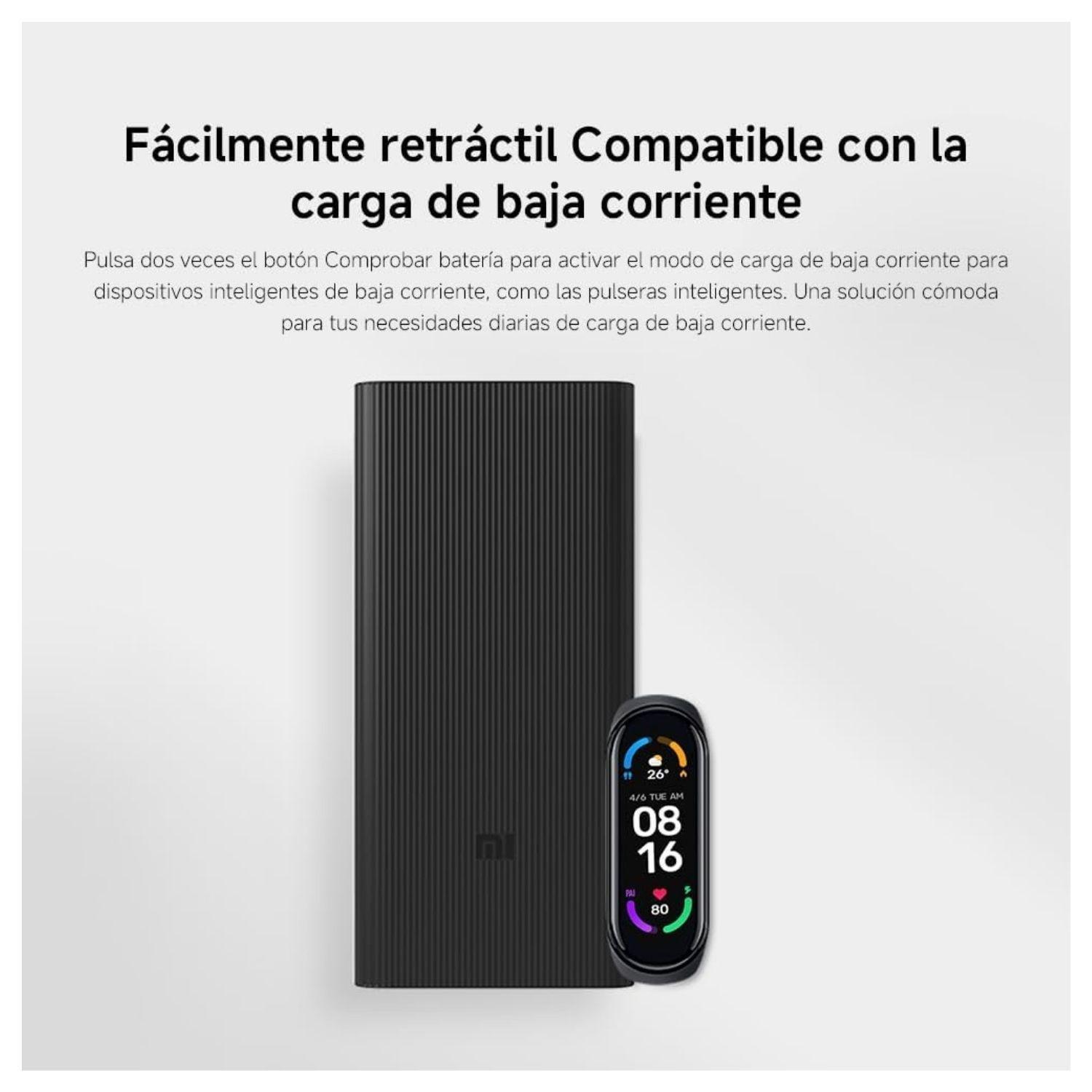Xiaomi Power Bank 18W 30000 mAh hasta 3 dispositivos Negro-5