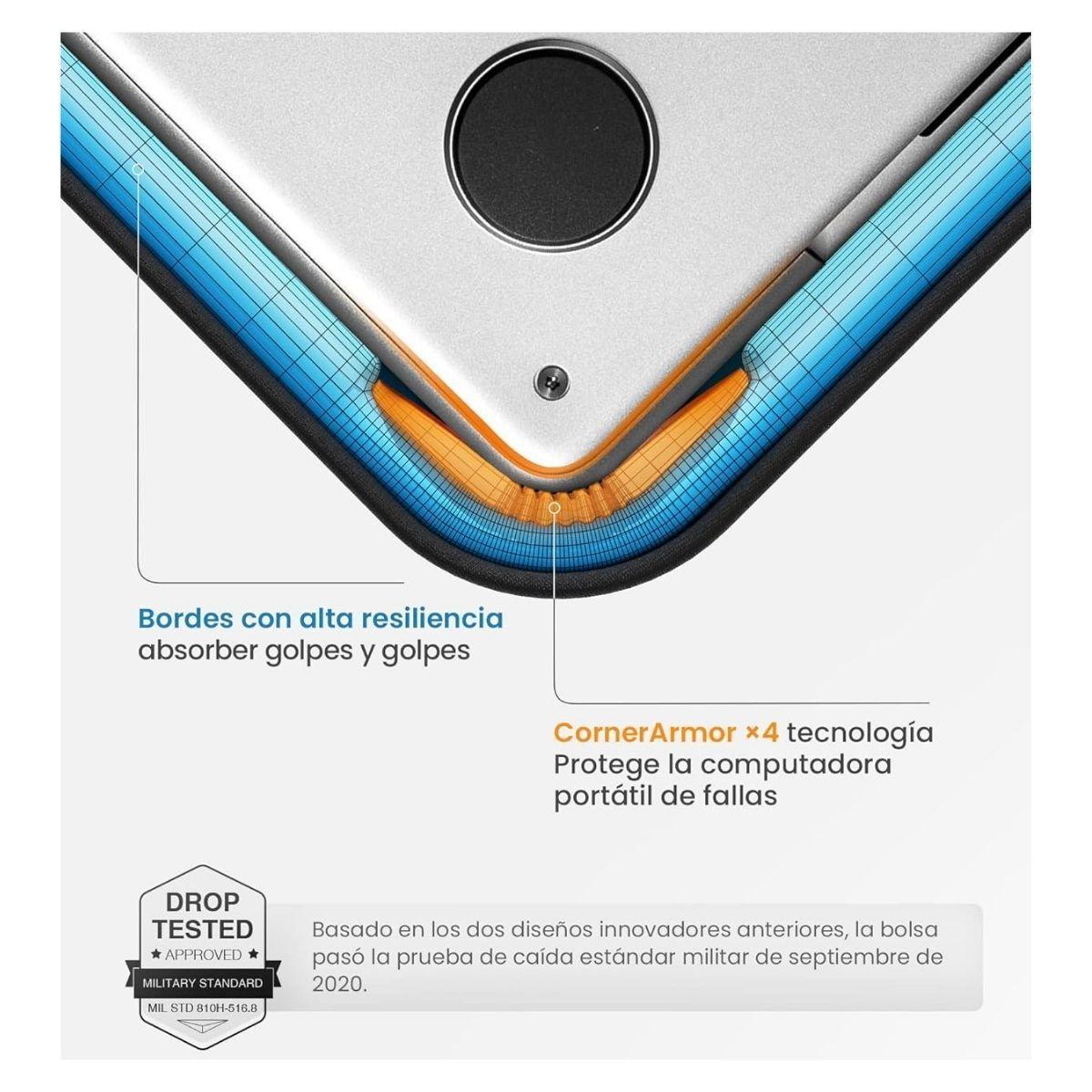 Tomtoc Funda Defender-A13 MacBook Pro 16" M3/M2/M1 Azul-3