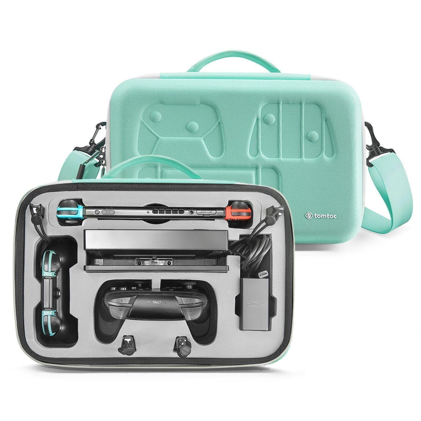 Tomtoc - Estuche de almacenamiento para Nintendo Switch- Verde-0