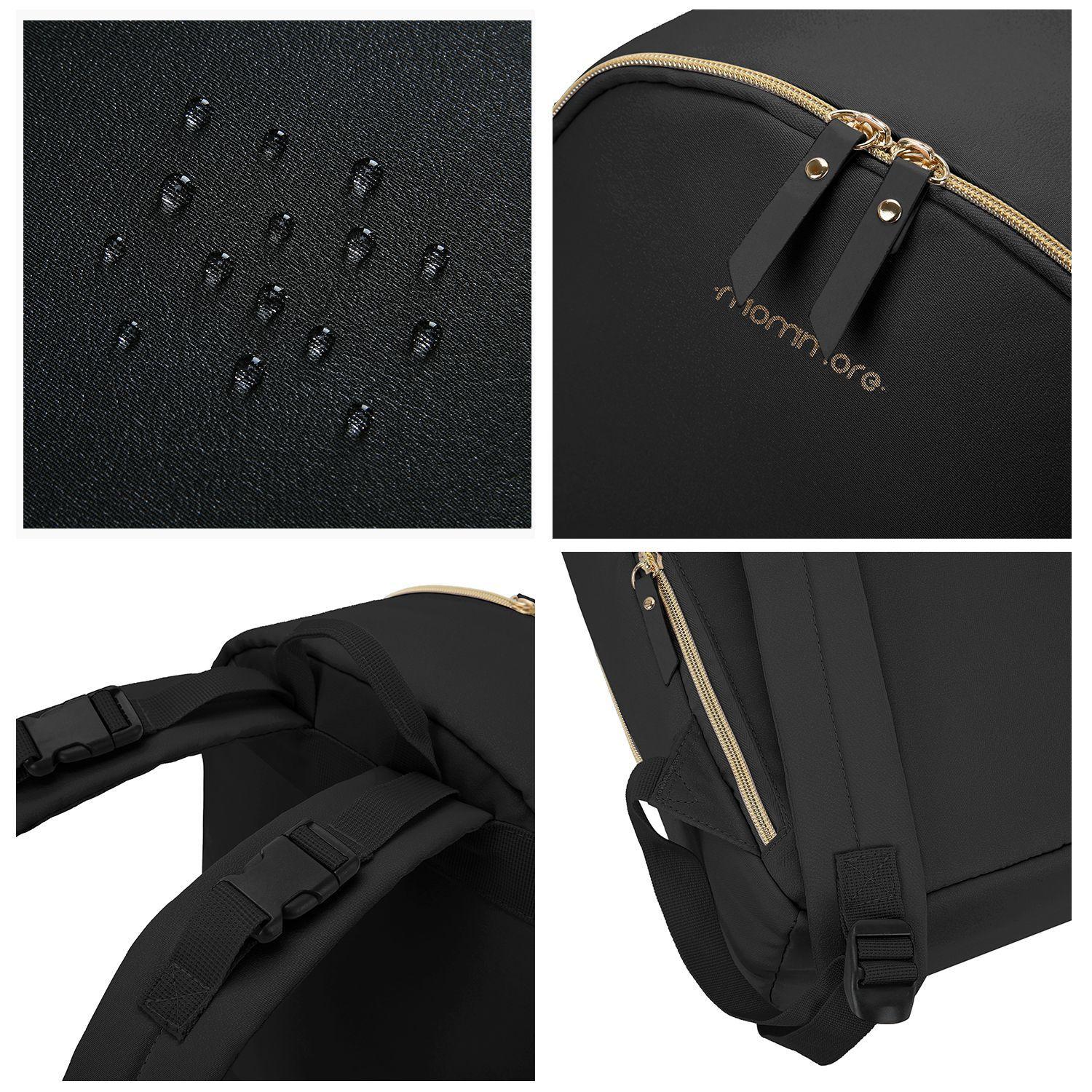 Mochila grande para pañales SIENA para laptop 13"- negro-5