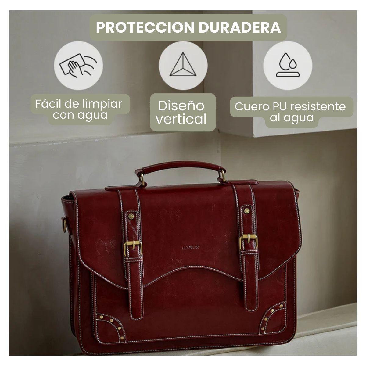 Ecosusi Maletín y Mochila Wilder con Remaches para notebook 15,6" - Rojo Angola-7