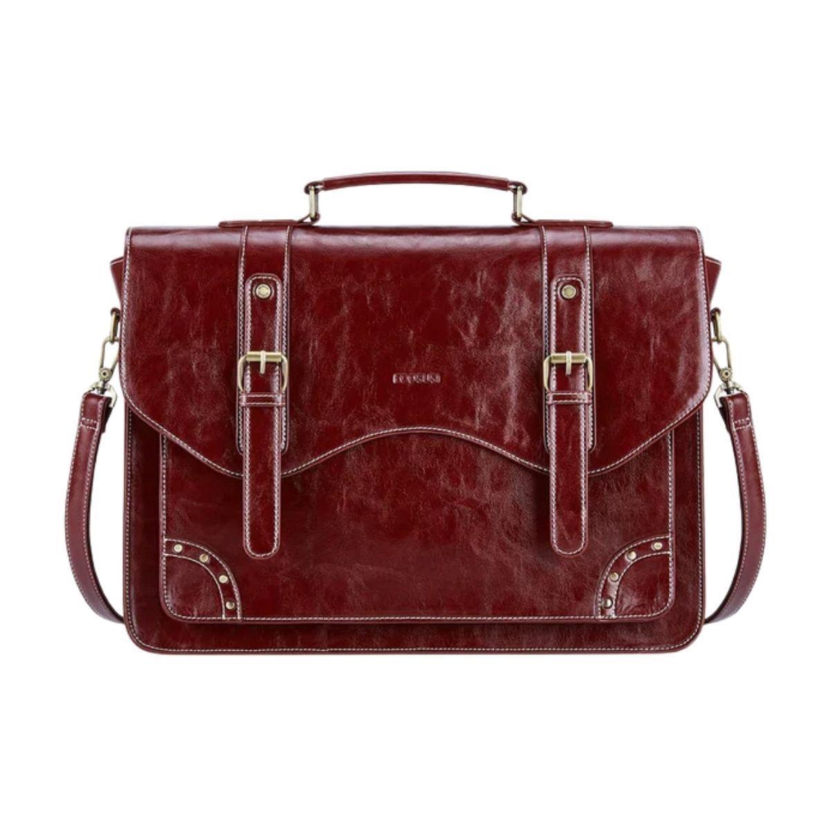 Ecosusi Maletín y Mochila Wilder con Remaches para notebook 15,6" - Rojo Angola-0