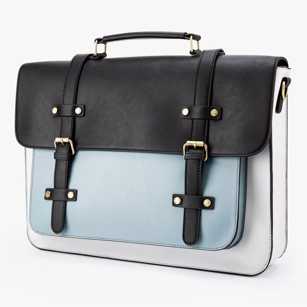 Ecosusi Mochila y Maletín Vintage Sombre para Notebook 15,6" - Azul -3