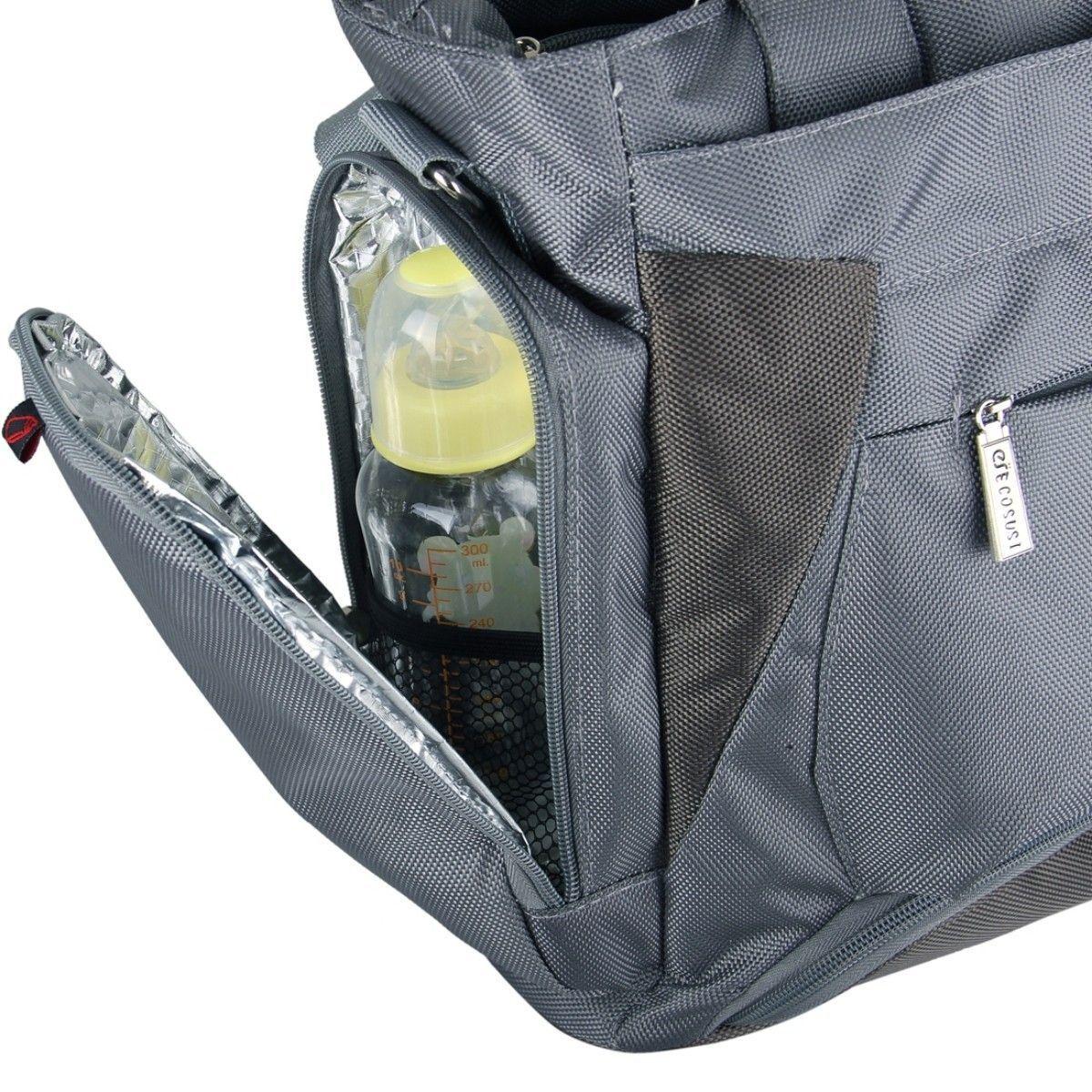 Mommore  Bolso Maternal Pañalera Gran capacidad - Gris-1