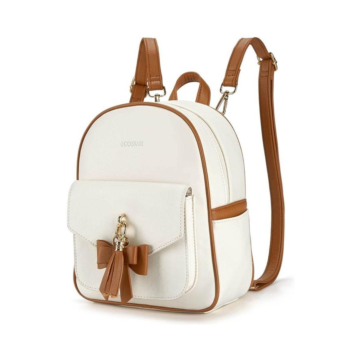Ecosusi Mini Mochila con Lazo - Beige-0