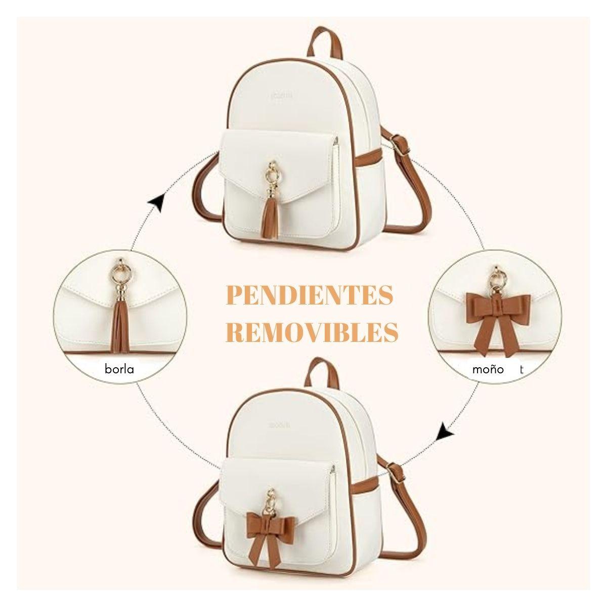 Ecosusi Mini Mochila con Lazo - Beige-3