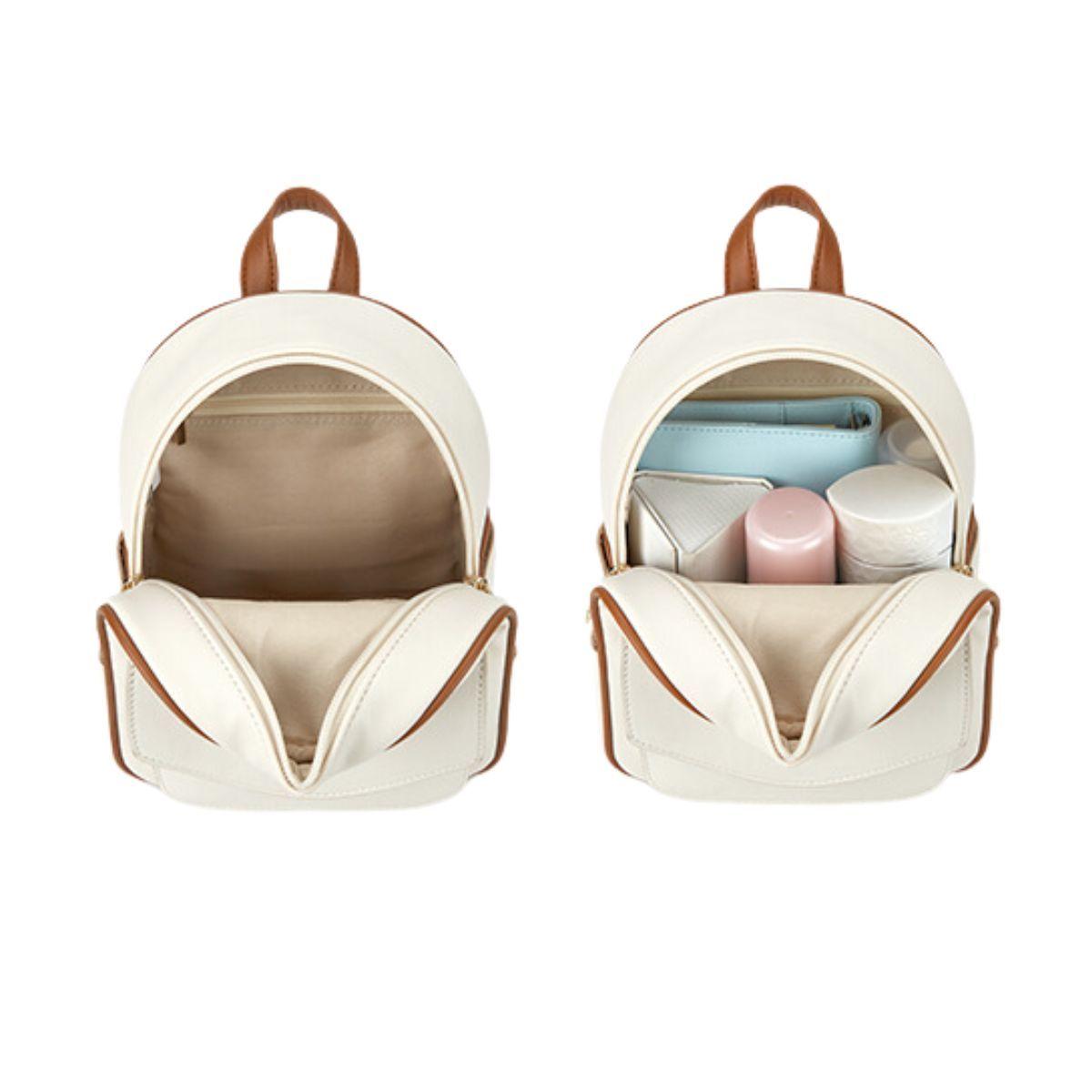 Ecosusi Mini Mochila con Lazo - Beige-4