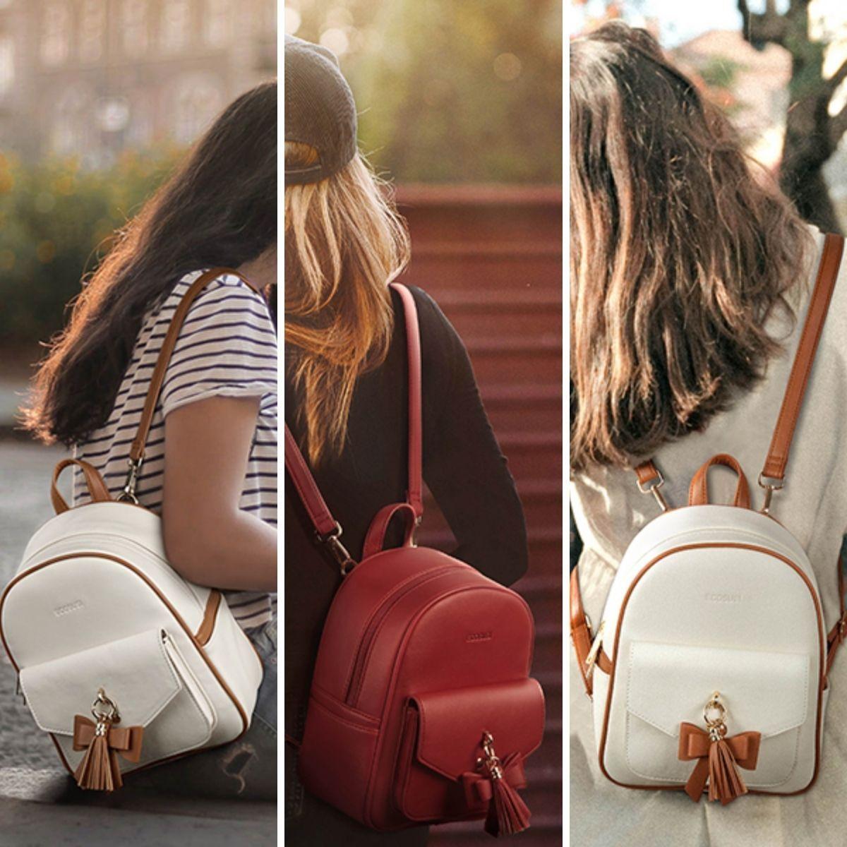 Ecosusi Mini Mochila con Lazo - Beige-7