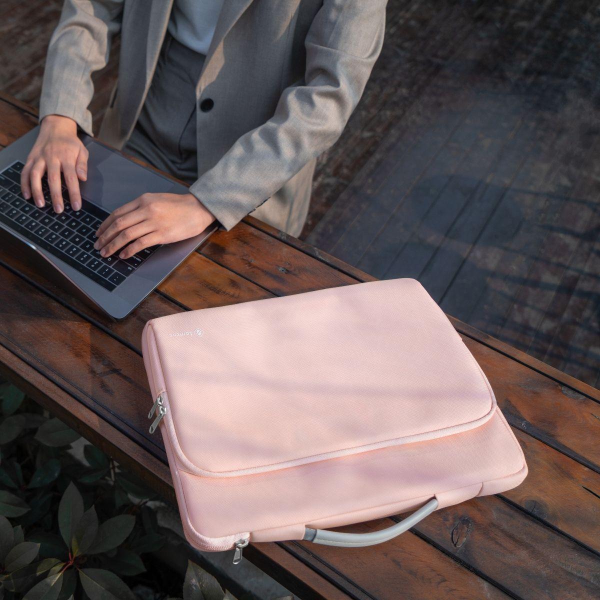 TomtocMaletin A14 Para 13" New MacBook Pro & Air M1-Rosado-5