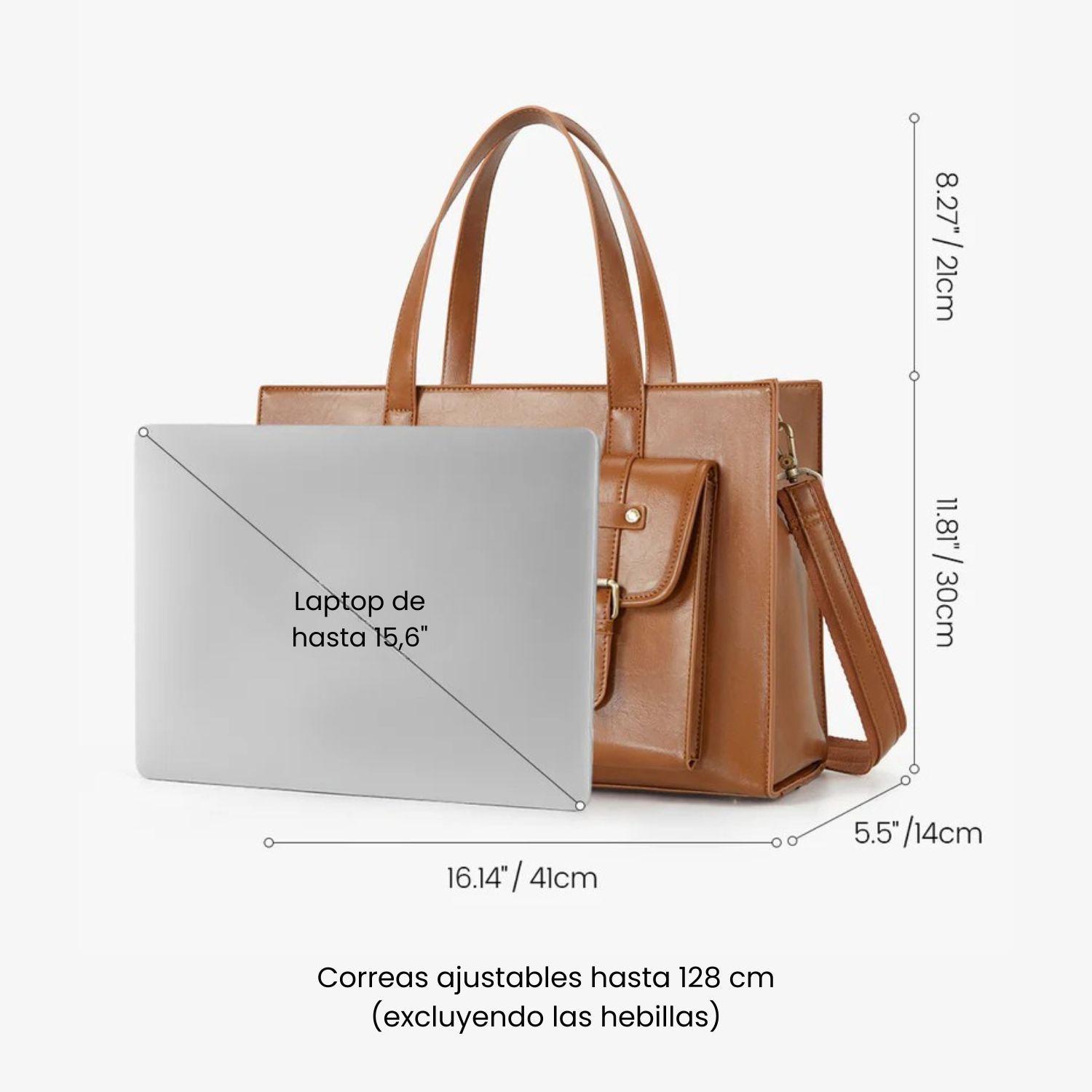 Ecosusi Bolso Tote Olivia para Notebook 15,6" Marrón-2