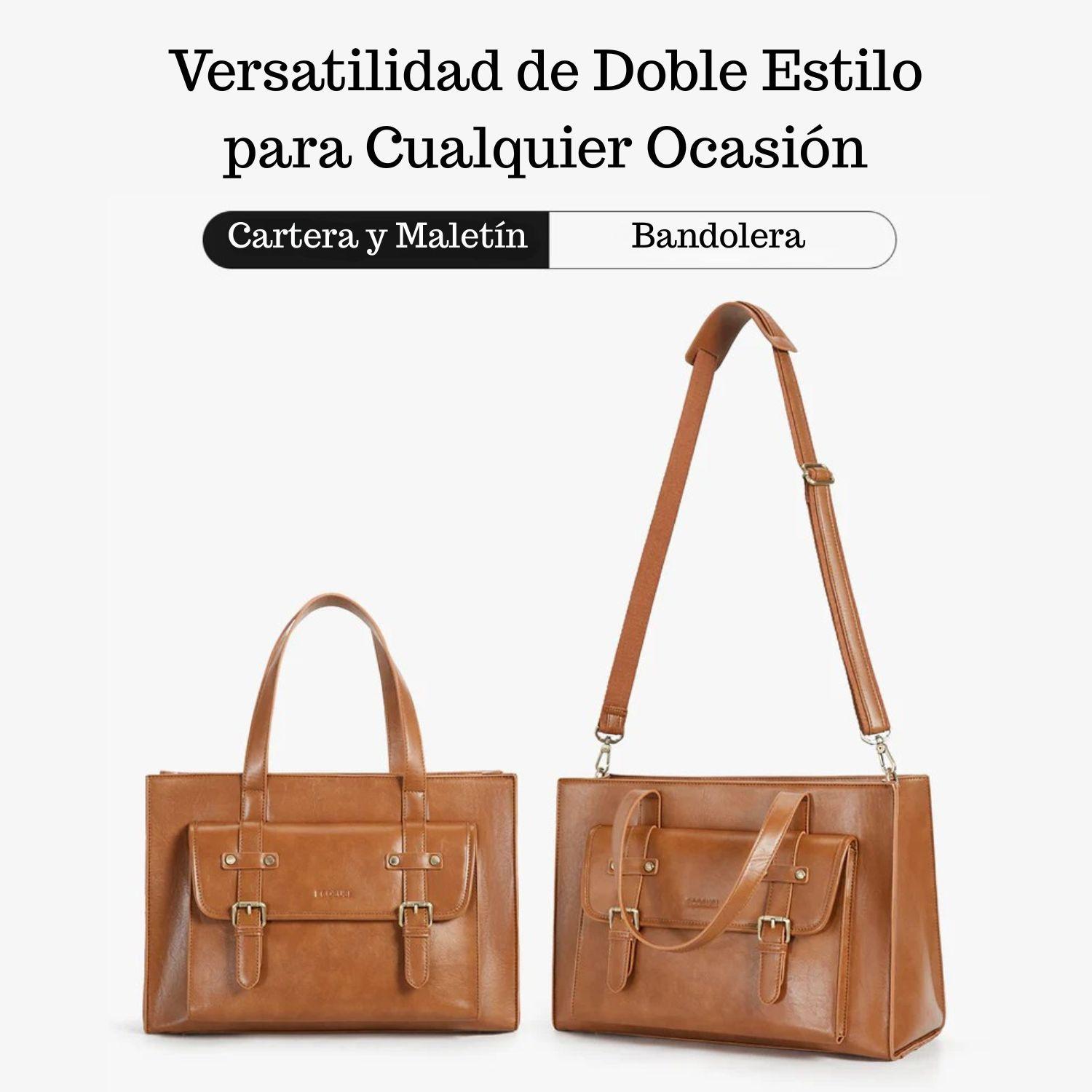 Ecosusi Bolso Tote Olivia para Notebook 15,6" Marrón-4
