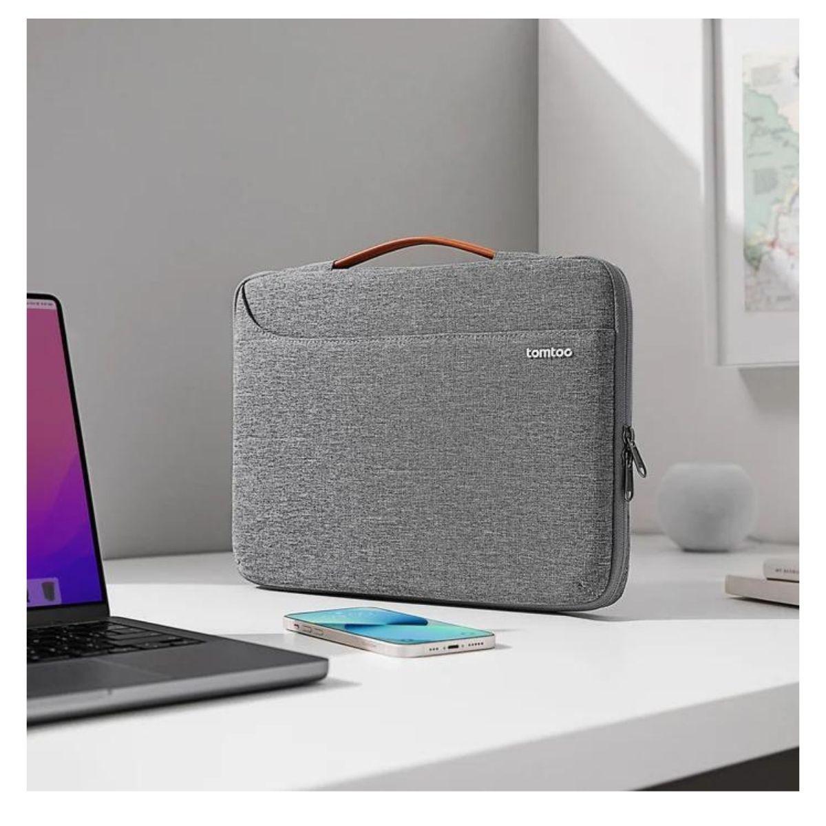Tomtoc Maletín Defender-A22 para notebook 15.6" - Gris-5