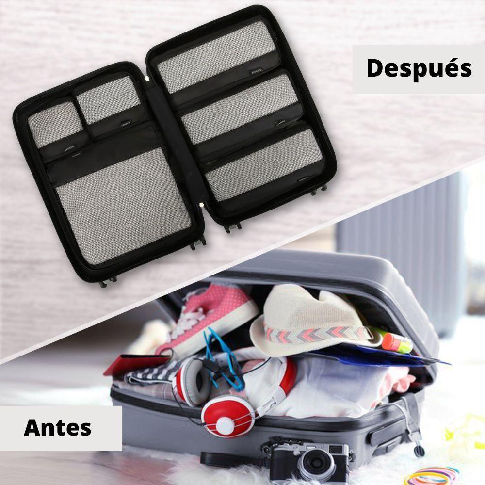 Bagsmart kit de cubos para embalaje 7 piezas - Negro-6