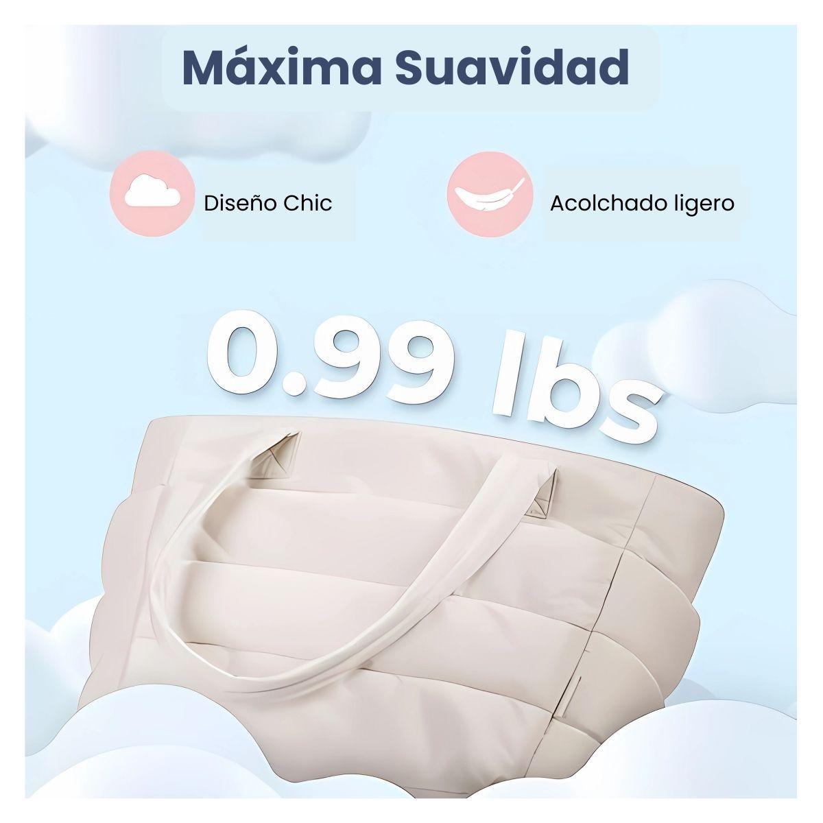 Bagsmart Bolso Tote Bubble Puffy 20L para 15,6" - Beige-3