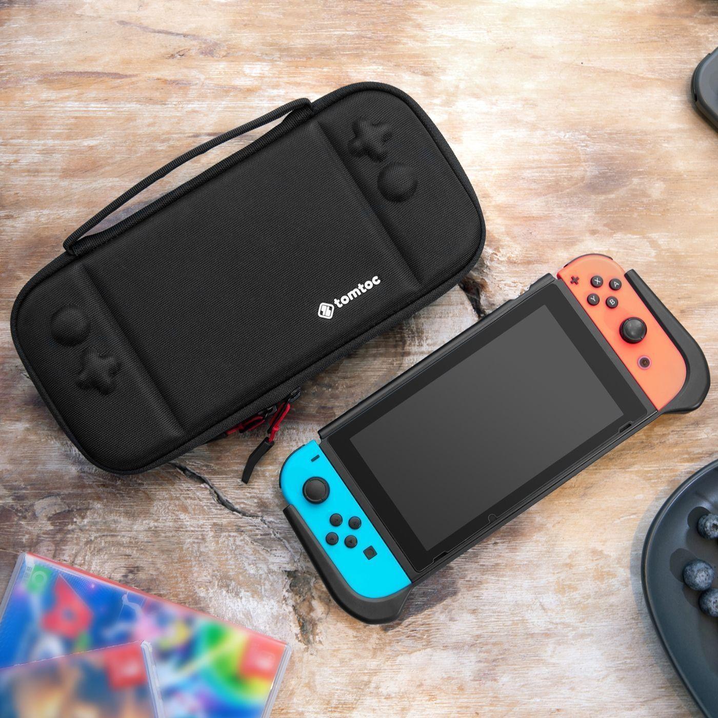 Tomtoc Estuche con agarre acoplable para Nintendo Switch - Negro-2