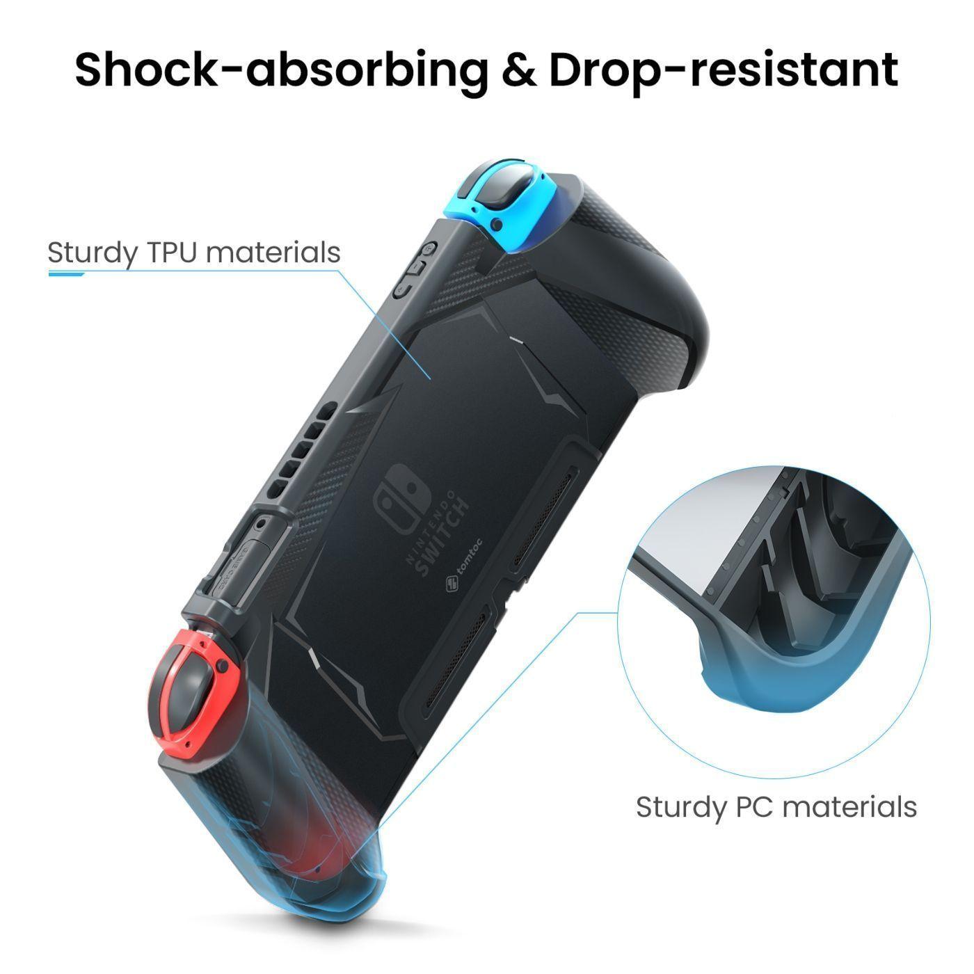Tomtoc Estuche con agarre acoplable para Nintendo Switch - Negro-4
