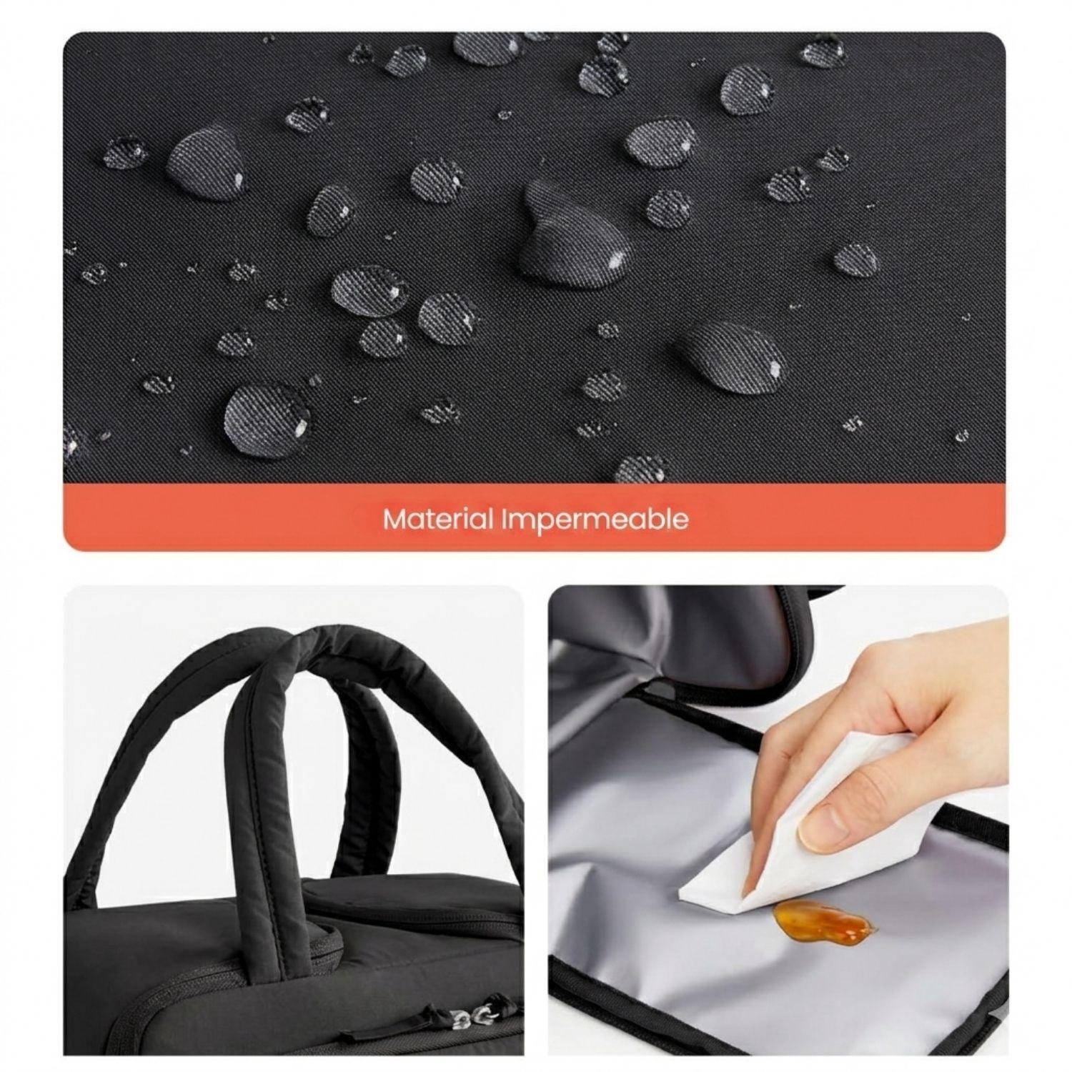 Tourit Lonchera Térmica Puffy 8.5L Hielo Reusable Negro-8
