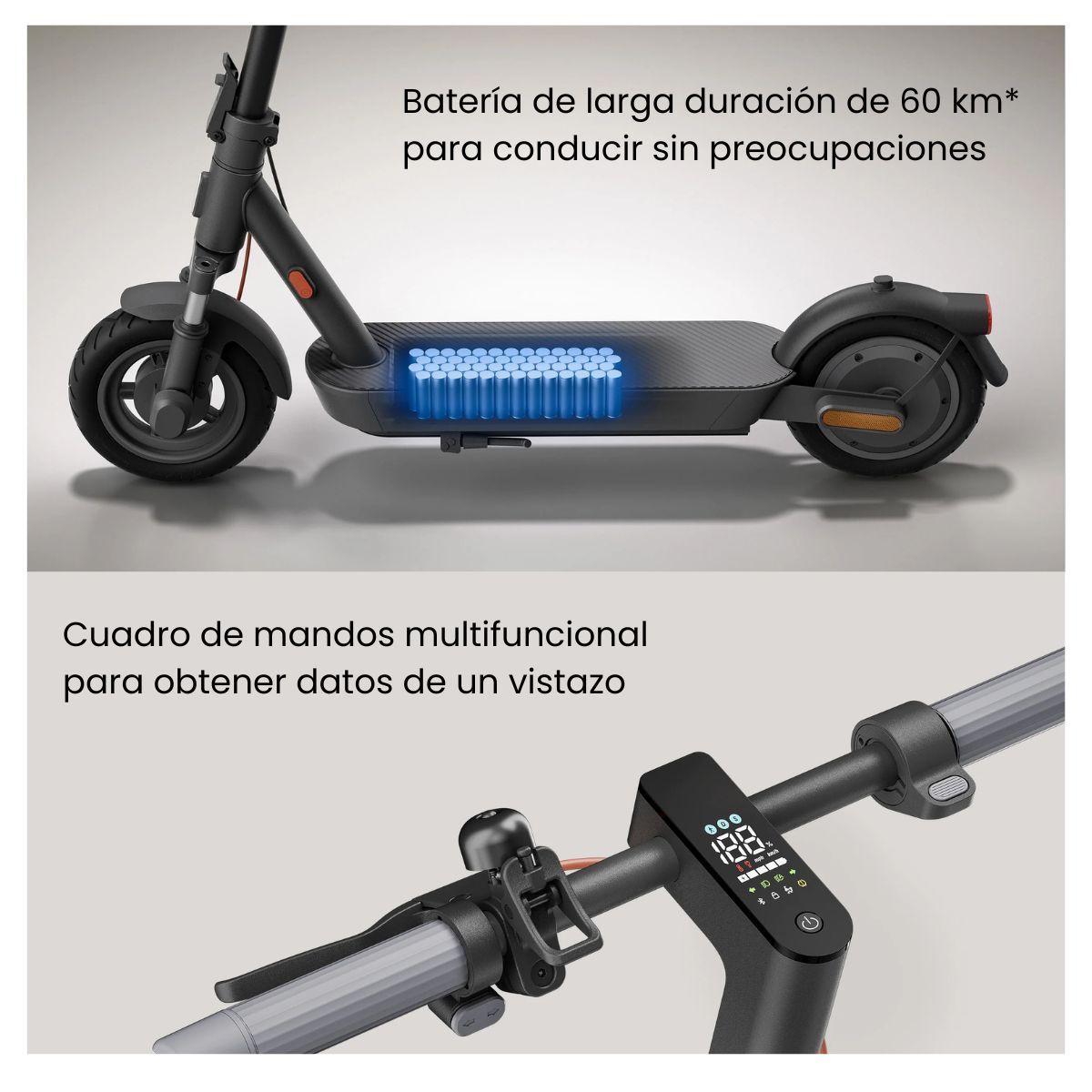 Xiaomi Scooter Eléctrico 5 Plegable 60km Autonomía 700W Negro-4