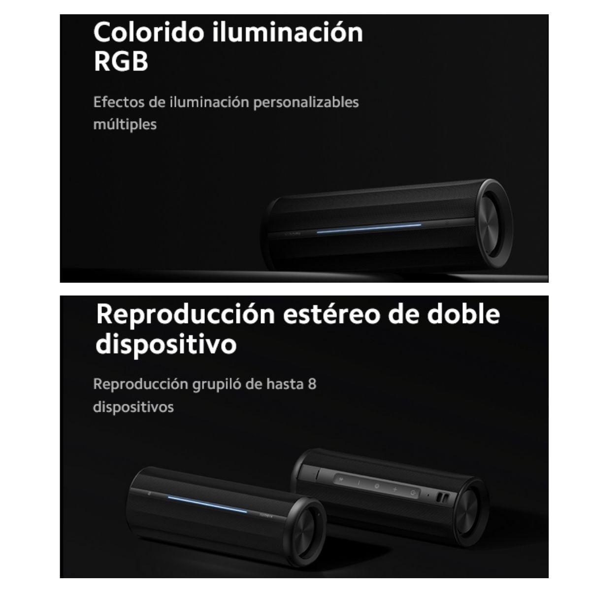 Xiaomi Parlante Portátil Bluetooth 40W Led RGB - Negro-7