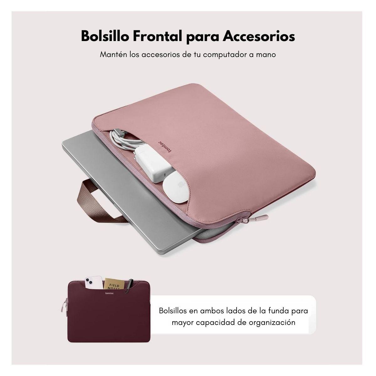 Tomtoc Funda Light-A21 Bicolor Laptop/tablet 13" - 14" - Rosado-3
