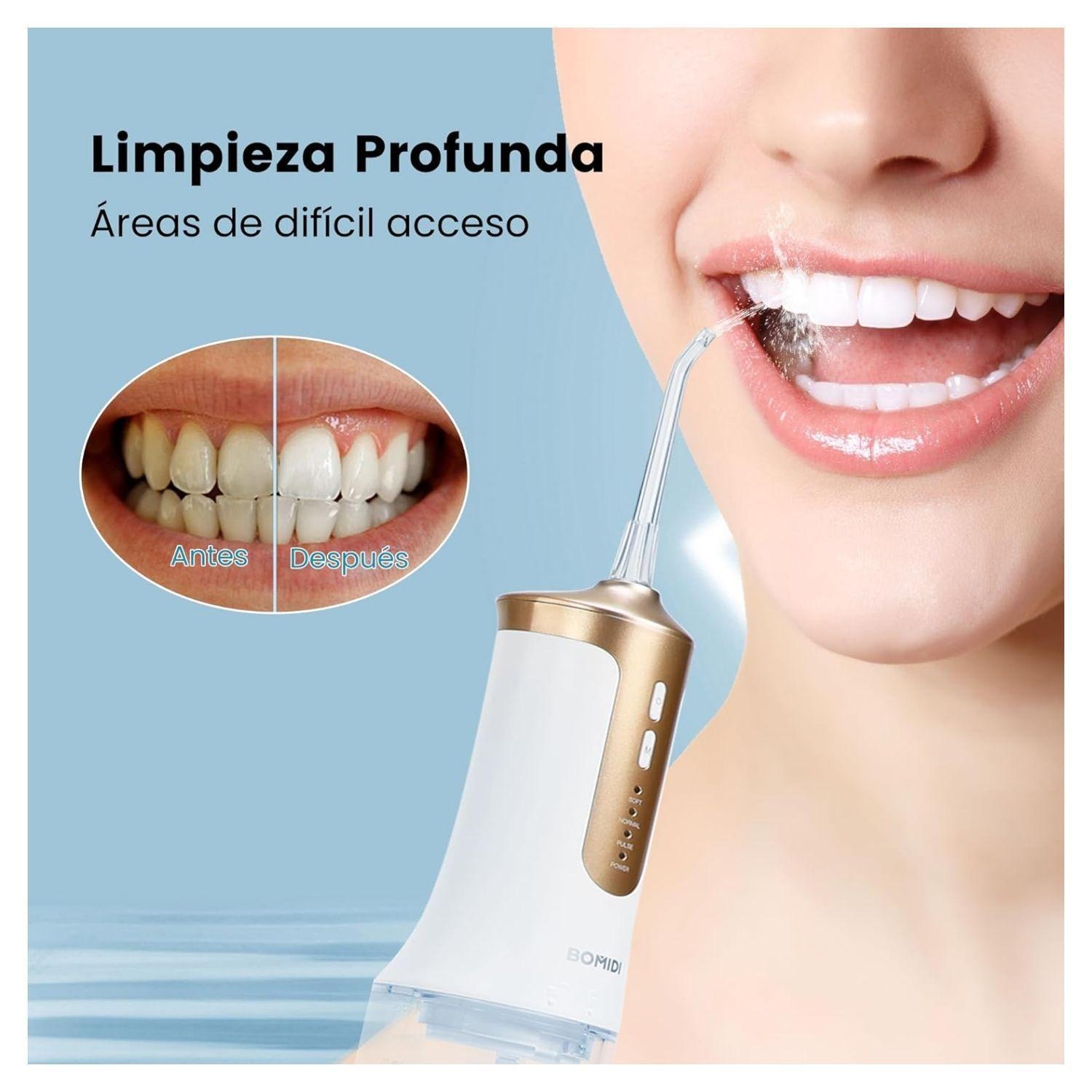 Bomidi Irrigador Bucal Portátil Recargable DE02 240 ml Blanco-2