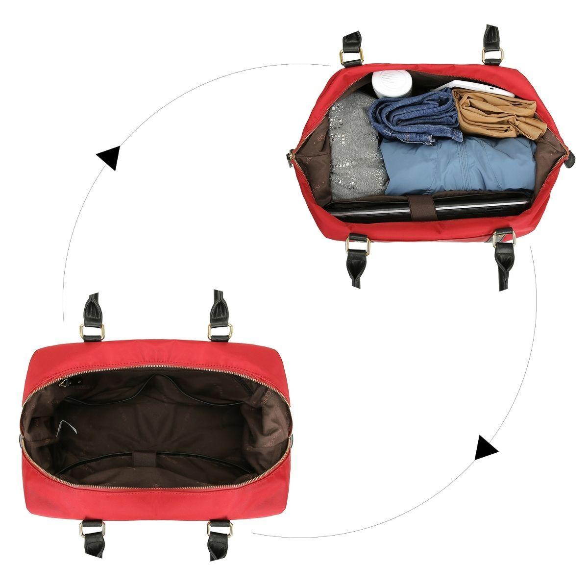 Ecosusi Bolso de Viaje para notebook hasta 14.7'' - Rojo-4