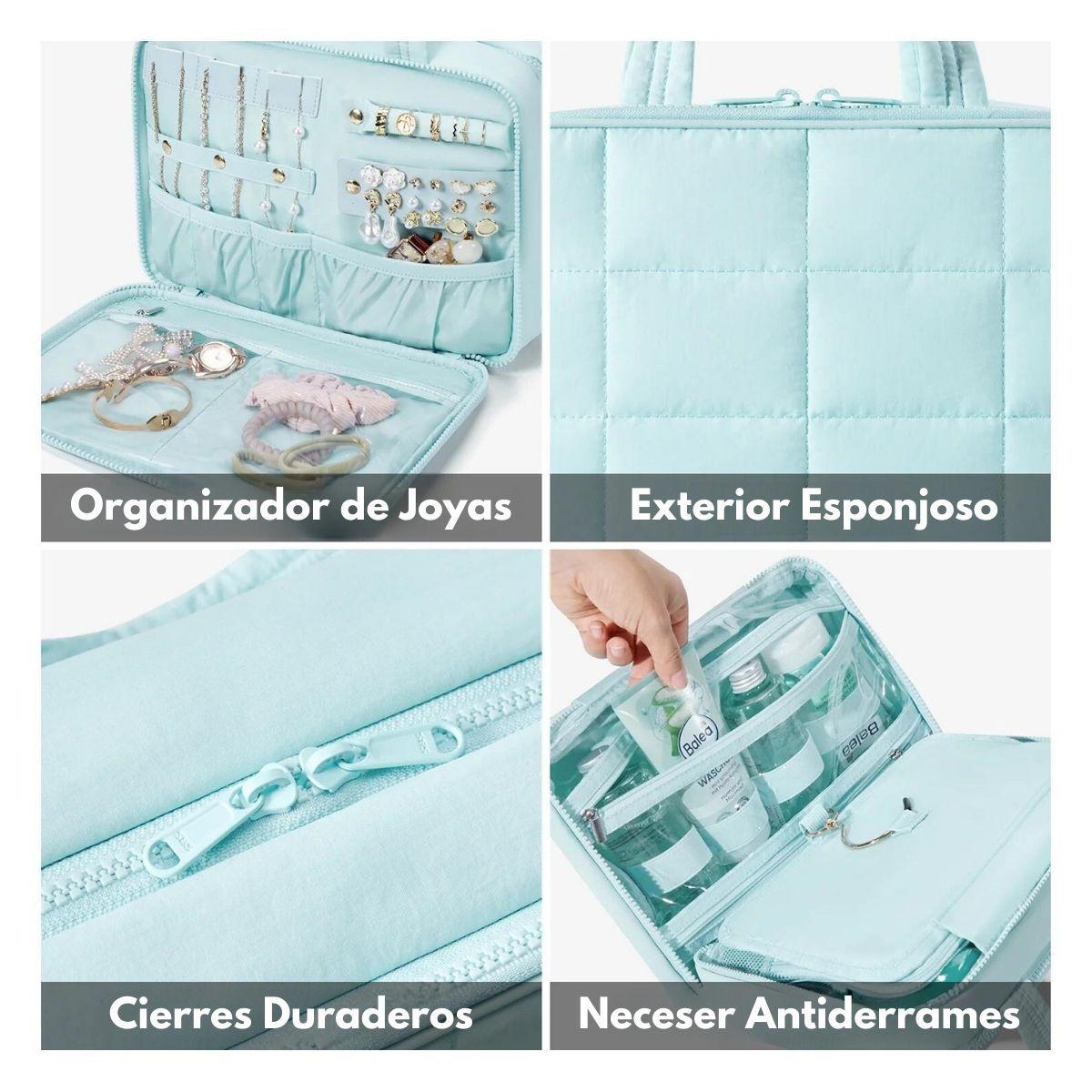 Bagsmart Neceser Multifuncional Spacesaver Puffy Grande - Celeste-4