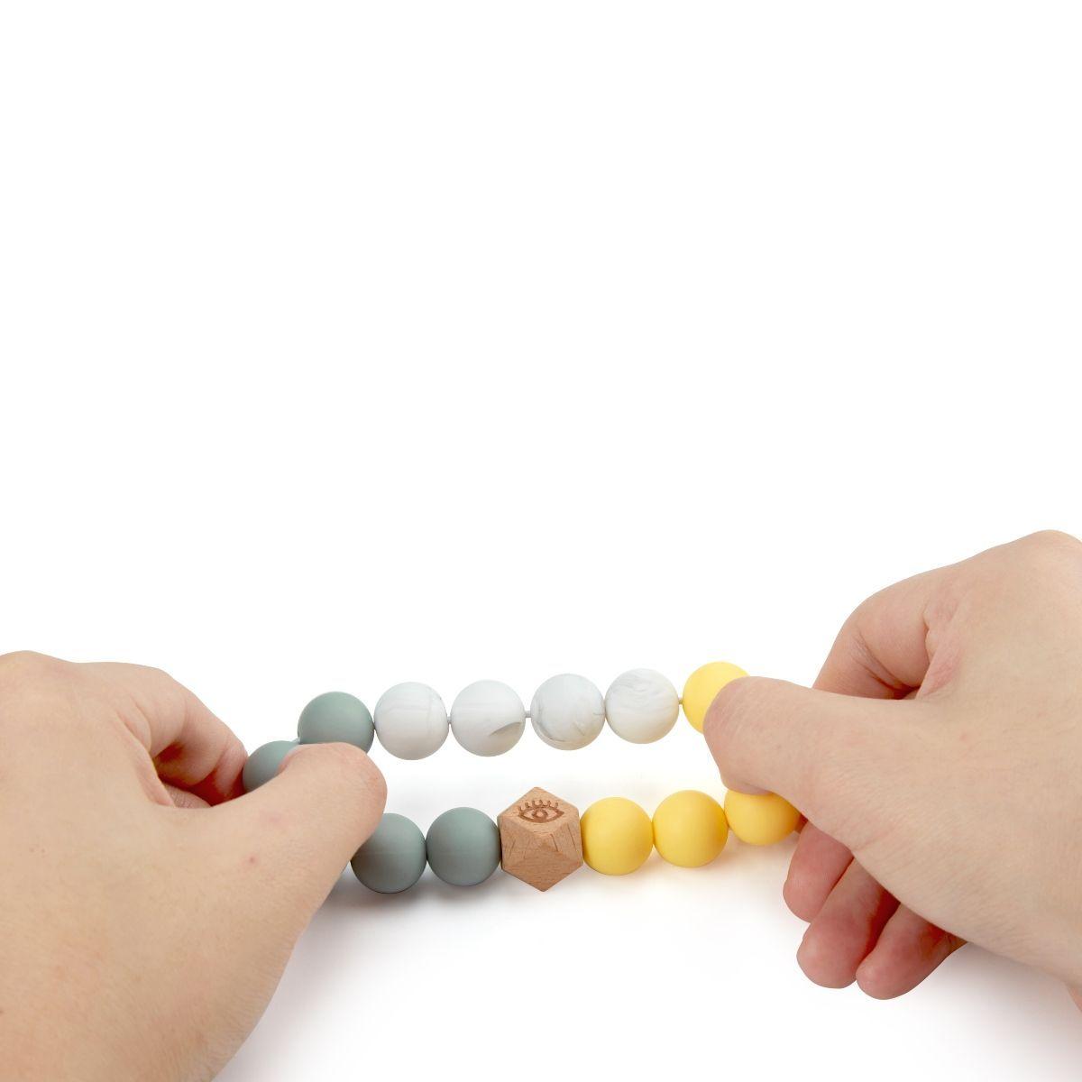 ECOSUSI Llavero de pulsera con billetera- Amarillo-5