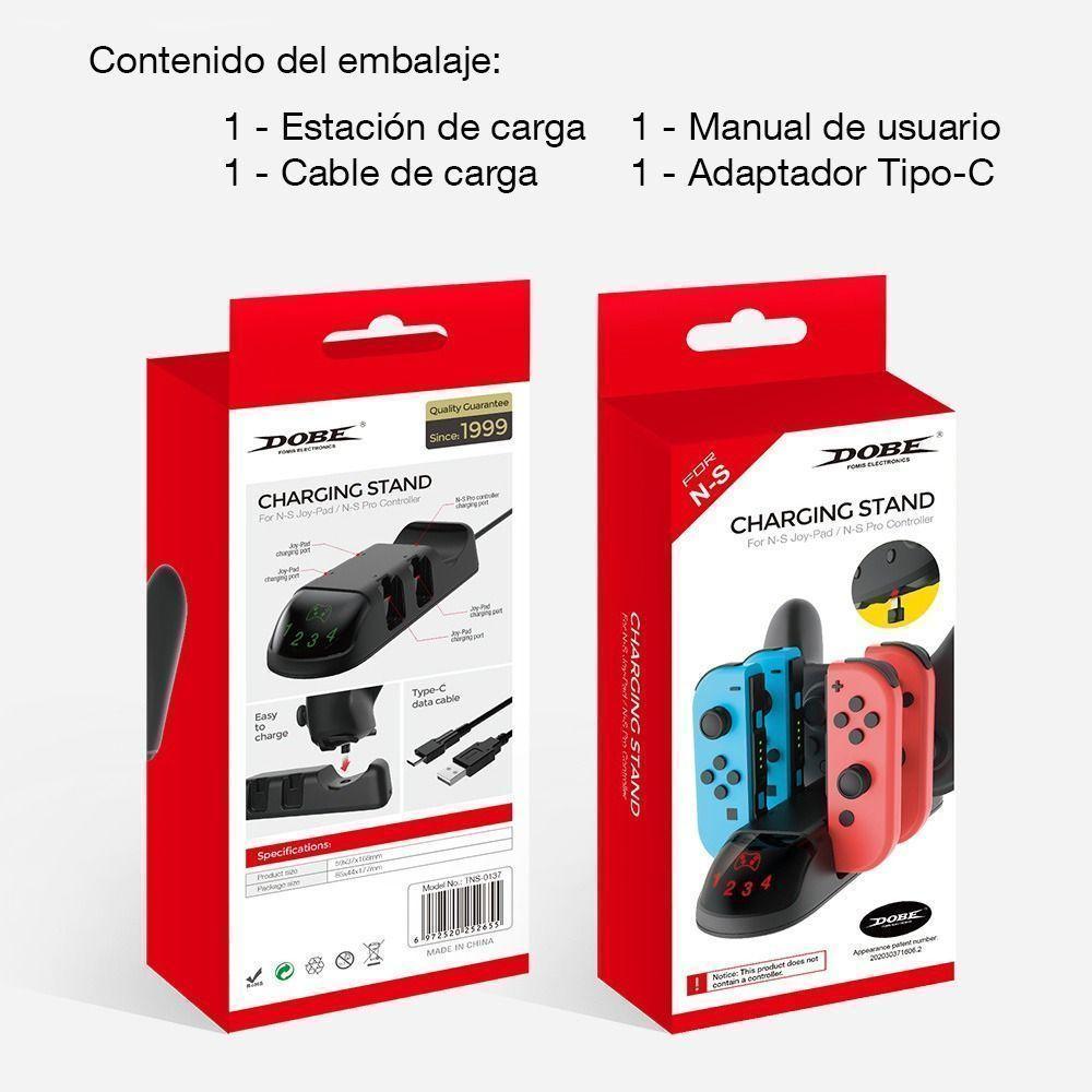 DOBE - BASE DE CARGA PARA MANDO DE NINTENDO SWITCH-4