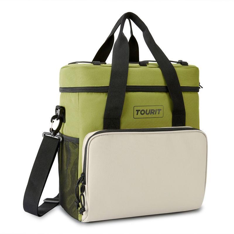 Tourit Mochila refrigerante 24L premium - verde/blanco-0