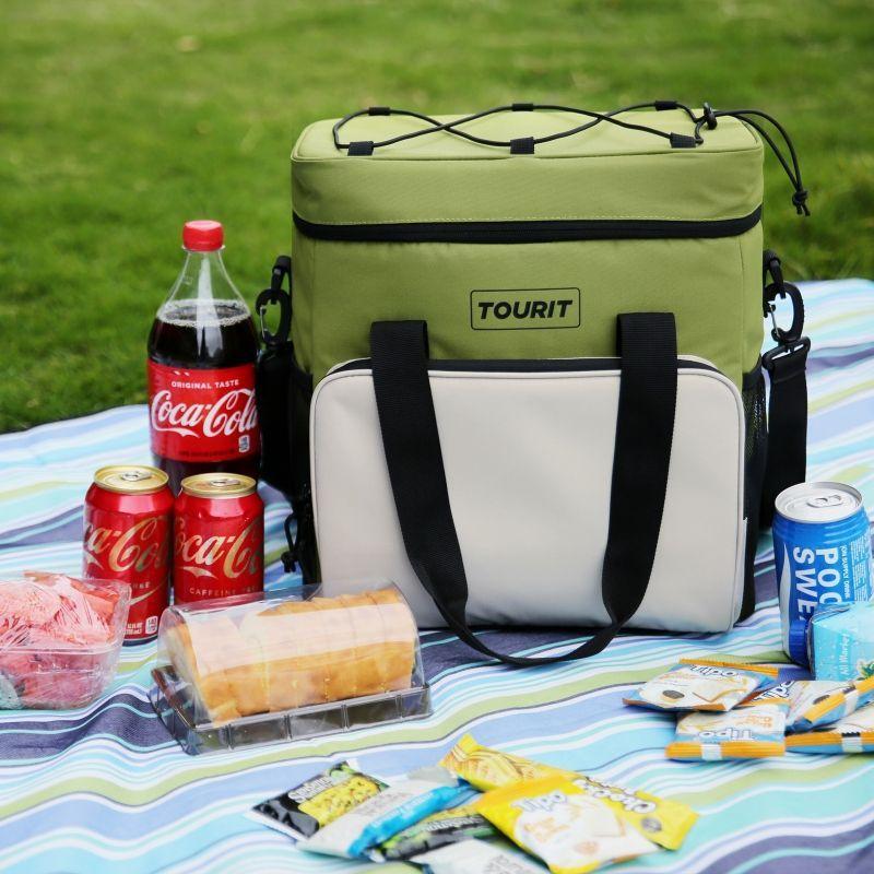 Tourit Mochila refrigerante 24L premium - verde/blanco-3