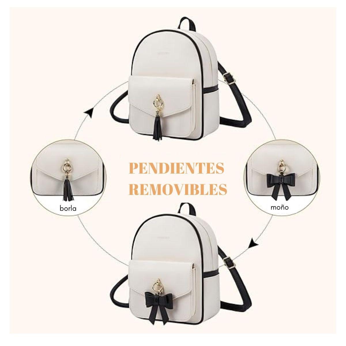 Ecosusi Mini Mochila con Lazo para iPad Mini - Blanco Negro-3