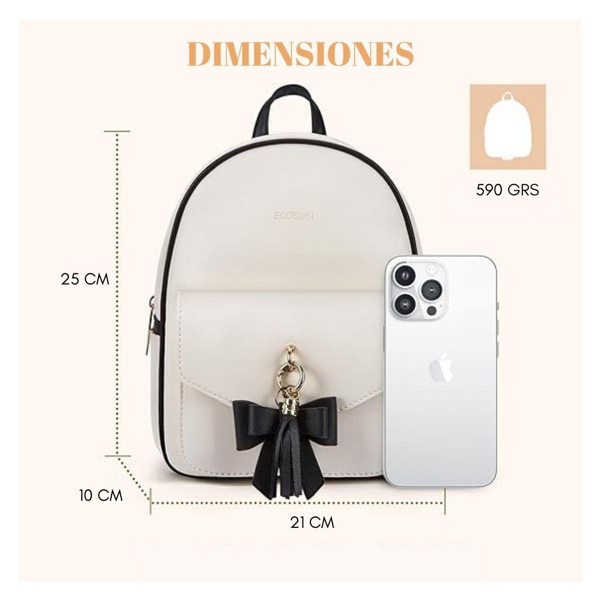 Ecosusi Mini Mochila con Lazo para iPad Mini - Blanco Negro-5