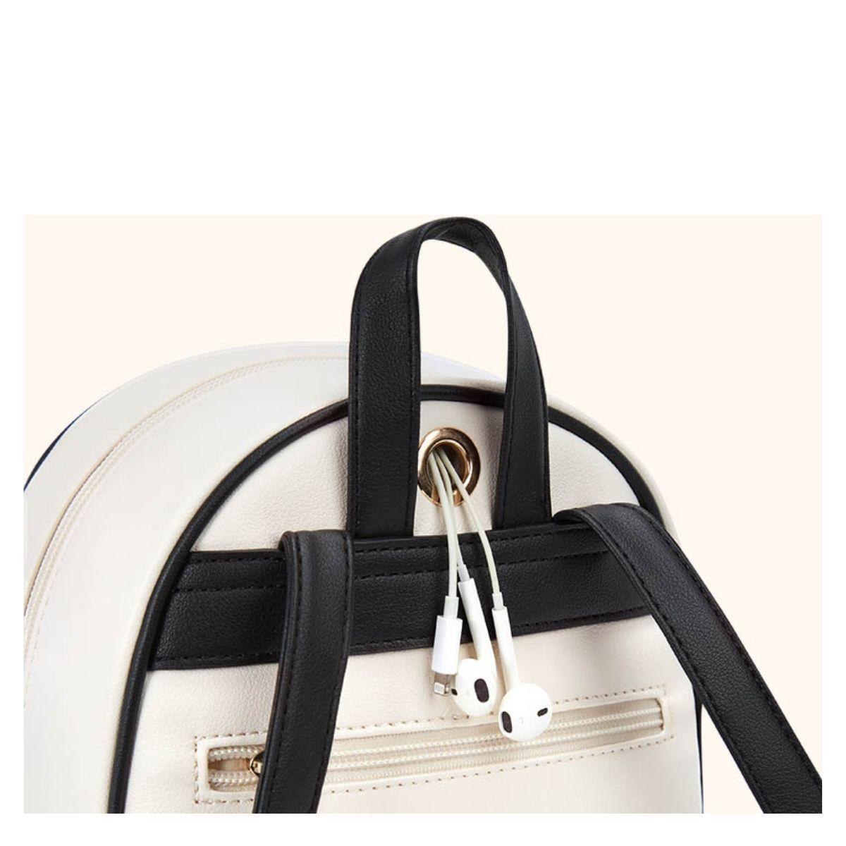 Ecosusi Mini Mochila con Lazo para iPad Mini - Blanco Negro-6